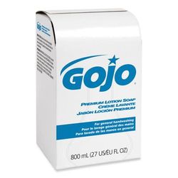 Gojo 910612CT Premium Lotion Soap, Waterfall, 800 mL Bag-in-Box Refill, 12/Carton - Case of 12 GOJ910612CT