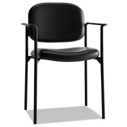 Hon HVL616.SB11 VL616 Stacking Guest Chair with Arms, Black Seat/Black Back, Black Base BSXVL616SB11