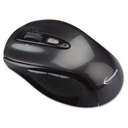Innovera 61025 Wireless Optical Mouse with Micro USB, 2.4 GHz Frequency/32 ft Wireless Range, Left/Right Hand Use, Gray/Black IVR61025