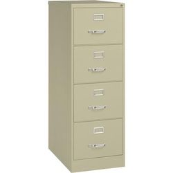 Lorell 60197 Vertical File, 4-Drawer, Legal, 18"x26-1/2"x52", Putty LLR60197