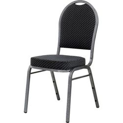 Lorell 62525 Carton Stack Chair, 15"x16"x37", Black/Gray - Carton of 4 LLR62525