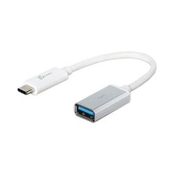 J5 Create JUCX05US USB-C to USB Adapter, 4", Silver/White