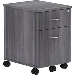 Lorell 16217 Pedestal, Mobile, B/F, 15-3/4" x 19-7/8" x 22-7/8", Charcoal