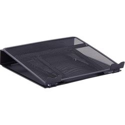 Lorell 80620 Mesh Laptop Stand, 3.5", x 13" x 11.5" Depth, Desktop, Steel, Metal, Black