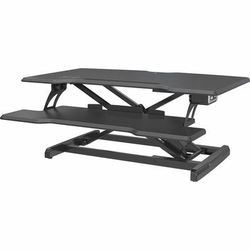 Lorell 99530 Electric Desk Riser with Wireless Device Charging, 20", x 19.3" x 33.5" Depth, Desktop, Black LLR99530