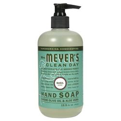 Mrs. Meyer's® 651344 Clean Day Liquid Hand Soap, Basil, 12.5 oz, 6/Carton - Case of 6 SJN651344