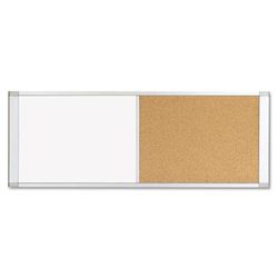 MasterVision™ XA42003700 Combo Cubicle Workstation Dry Erase/Cork Board, 48x18, Silver Frame BVCXA42003700