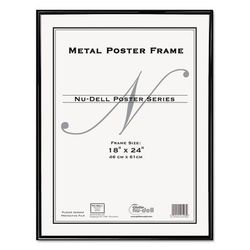 Nudell Plastics 31222 Metal Poster Frame, Plastic Face, 18 x 24, Black NUD31222