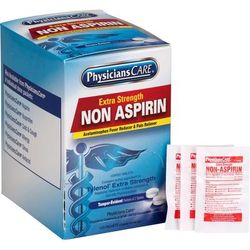Physicians Care 40800 Non Aspirin, 2 Tablets per Pack, 125 Packs per Box - 125 Packs of 2 ACM40800