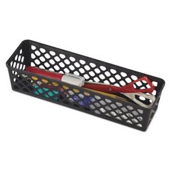 Officemate 26200 Recycled Supply Basket, 10.125" x 3.0625" x 2.375", Black, 3/Pack - Pack of 3 OIC26200