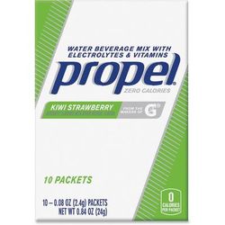 Propel 01088 Powder Packs, .08oz., 10Pks, 12BX/CT, Kiwi Straw/GN - Case of 120