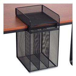 Safco 3240BL Onyx Horizontal Hanging Storage, 5 Sections, Letter Size Files, 10.25" x 12.4" x 14.4", Black, Ships in 1-3 Business Days SAF3240BL