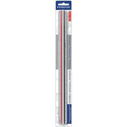 Staedtler 987M1831BK Architects Triangular Scale, Mars, ALM, 12", Silver
