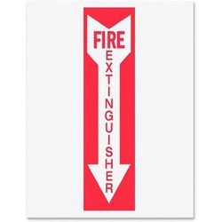 Tarifold P1949FE Safety Sign Inserts-Fire Extinguisher, Red/White - Pack of 6
