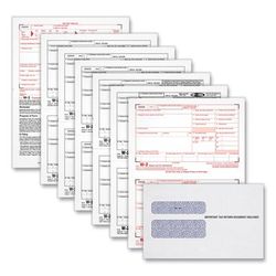TOPS 22904KIT W-2 Tax Form/Envelope Kits, Six-Part Carbonless, 8.5 x 5.5, 2/Page, (24) W-2s and (1) W-3, 24/Sets - Pack of 24 TOP22904KIT