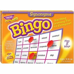 Trend Enterprises 6131 Synonyms Bingo Game, 3-36 Players, 36 Cards/Mats TEP6131