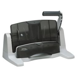 Swingline 74357 40-Sheet LightTouch Two-to-Seven-Hole Punch, 9/32" Holes, Black/Gray SWI74357