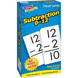 Trend Enterprises T53103 Math Flash Cards, Subtraction, 0 To 12, 3 x5-7/8 TEPT53103