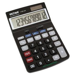 Victor 1180-3A Black 12-Digit Calculator, Cost/Sell/Margin VCT1180-3A