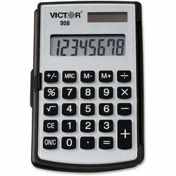 Victor 908 Portable Pocket/Handheld Calculator, 8-Digit LCD