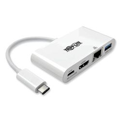 Tripp Lite U44406NHGUC USB 3.1 Gen 1 USB-C to HDMI Adapter, USB-A/USB-C PD Charging/Gigabit Ethernet TRPU44406NHGUC