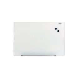 Universal Office Products 43202 Frameless Magnetic Glass Marker Board, 36 x 24, White Surface UNV43202