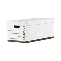 Universal Office Products 95220 Medium-Duty Easy Assembly Storage Box, Letter Files, White, 12/Carton - Case of 12 UNV95220