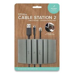 UT Wire® UTWCS04GY Cable Station 2, 4.75" x 2.75" Gray RBOUTWCS04GY