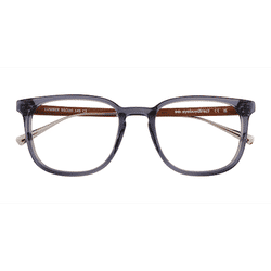 Unisex s square Blue Acetate Prescription eyeglasses - Eyebuydirect s Lumber