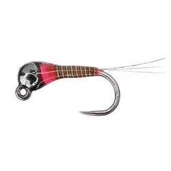 RoundRocks Quill Perdigon Fly - 6 Pack - Pink 16
