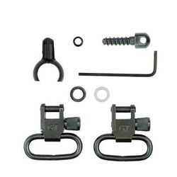 GrovTec US Inc Two Piece Barrel Band Swivel Set - .63-.675in Barrel/Tube Diameter - Black