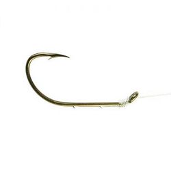 Eagle Claw Baitholder Double Line Snelled Hook - Bronze 4