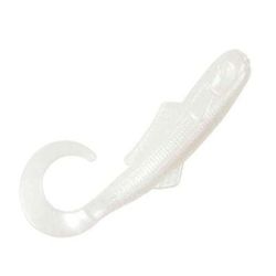 Lost Creek Curl Tail Soft Minnow - Pearl Glitter