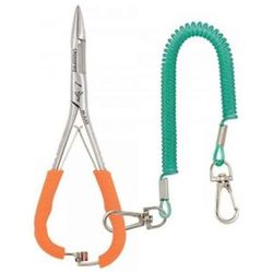 Dr. Slick Crossfire Mitten Scissor Forcep - Orange/Stainless 6in-Half Smooth/Half Cross Hatch