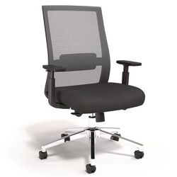 Alera Ashdale Ergonomic Fabric Swivel Task Chair, Supports Up to 275 lb, 18.15 to 21.89 Seat Height, Black Seat/Back, Black Base (ALEAD41BME17)