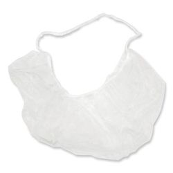 AMBITEX BRD Series Polypropylene Beard Nets, One Size Fits Most, White, 100/Pack, 10 Packs/Carton (TXIBRD1000)