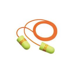 3MTM E-A-Rsoft SuperFit Earplugs, Polyurethane, Red/Yellow, Corded (247-311-1254)