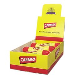 Carmex Moisturizing Lip Balm, Original Flavor, 0.35oz, 12/Box (LIL11313)