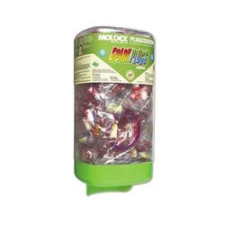 Moldex PlugStation(R) Earplug Dispenser, Disposable Plastic Bottle, Foam Earplugs, Assorted Color Swirls/Streaks, SparkPlugs(R) (507-6880)