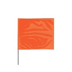 Presco Stake Flags, 4 in x 5 in, 24 in Height, PVC Film, Orange Glo (764-4524OG)