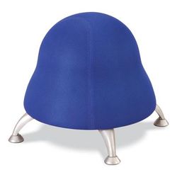 Safco Runtz Ball Chair, Backless, Supports Up to 250 lb, Blue Fabric Seat, Silver Base (SAF4755BU)