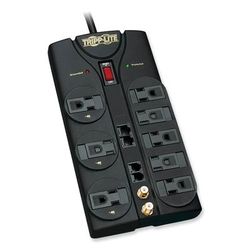 Tripp Lite TLP810NET Surge Suppressor, 8 Outlets, 10 ft Cord, 3240 Joules, Black