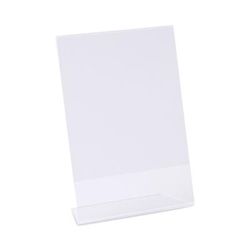 Universal Clear L-Style Freestanding Frame, 5 x 7 Insert, 3/Pack (UNV76850)
