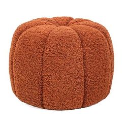 Pouf in lana terracotta