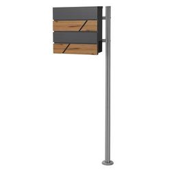 Cassetta postale autoportante con portagiornali antracite