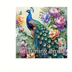 TEMU Birds World Coloring Book - 28 Pages, Relax & Soothing Art, Gifting, Holidays & Birthdays, Paper, 8x8 Inches