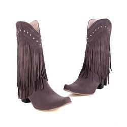 Retrò Vintage Hippie Anni '70 Scarpe Stivali western Hippie Cowboy del West Frangia con nappe Costume Per uomo Per donna Carnevale Mascherata Vacanza Festa / Sera Abbigliamento quotidiano Adulti