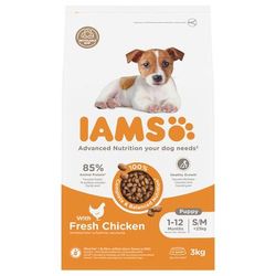 2x3kg Chicken Small Medium Puppy Junior Advanced Nutrition IAMS Dry Dog Food