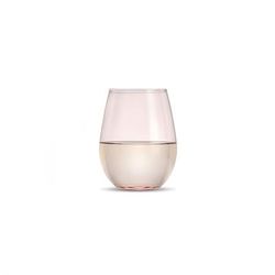 Libbey 217/AG8N1P 11 3/4 oz Stemless Color Wine Glass, Blush, Pink, Case of 12