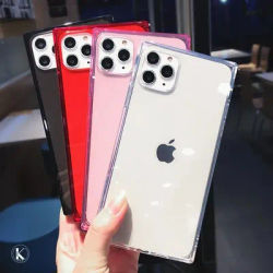 Fluorescent Color Transparent Phone Case For iPhone 11 12 13 14 15 16 Pro Max 14 Plus SE Clear Soft